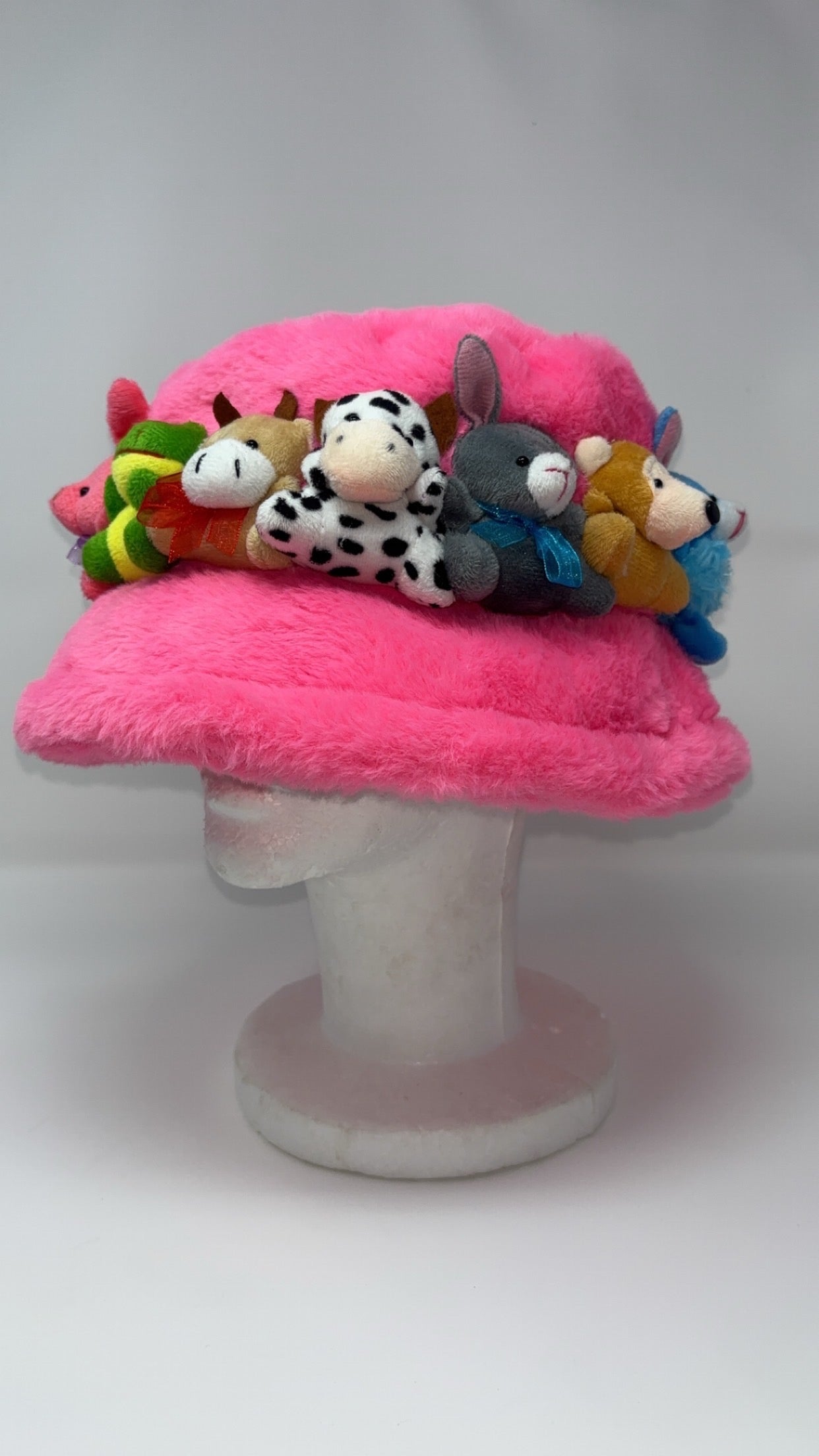 Clush Apparel Stuffed Animal Bucket Hat – Handmade Teddy Bear Birthday Gifts Holiday Festivals Concerts Kawaii