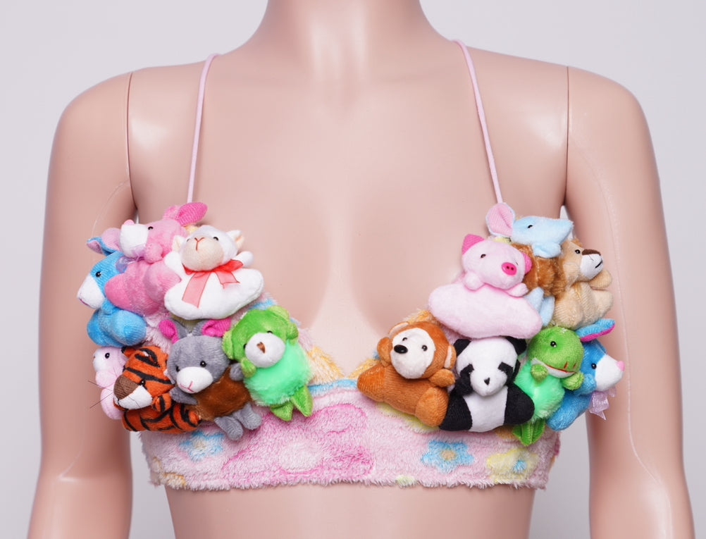 Stuffed Animal Teddy Bear Crop Top