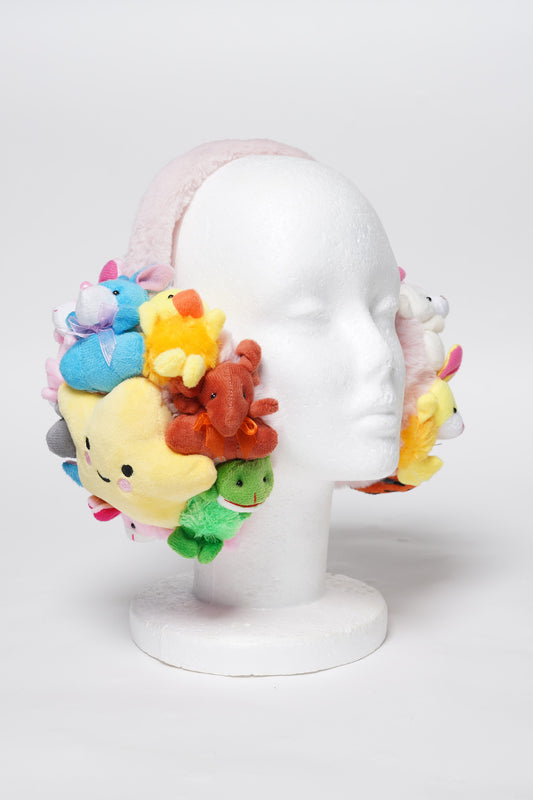 Clush Apparel Plushy Stuffed Animal Earmuffs Whimsical Cozy Fluffy Holidays Concerts Festivals Birthday Gifts HANDMADE
