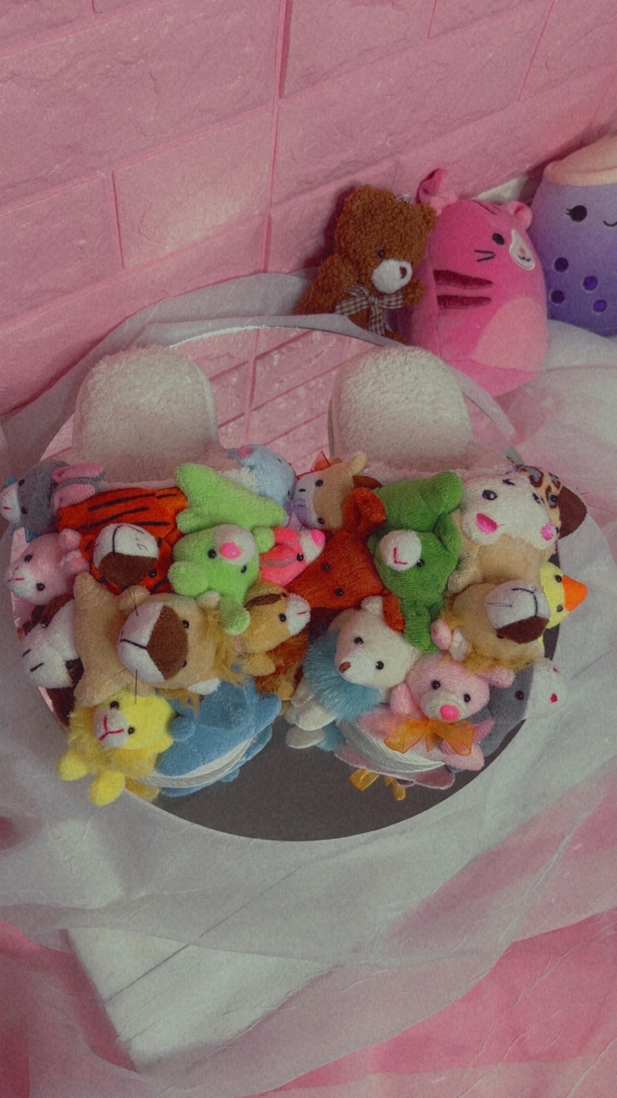 Kids Stuffed Animal Slippers Teddy Bear House Shoes