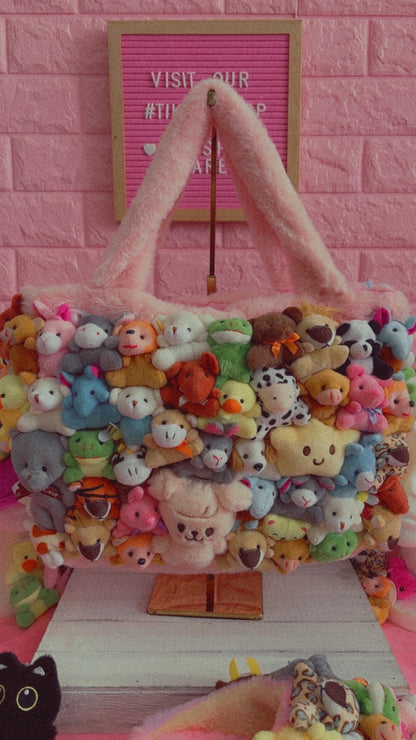 Clush Apparel Oversized Plushie Shoulder Bag: Kawaii Stuffed Animal Purse for Kpop Fans *Handmade*