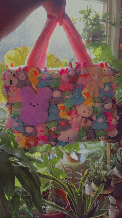 Clush Apparel Oversized Plushie Shoulder Bag: Kawaii Stuffed Animal Purse for Kpop Fans *Handmade*