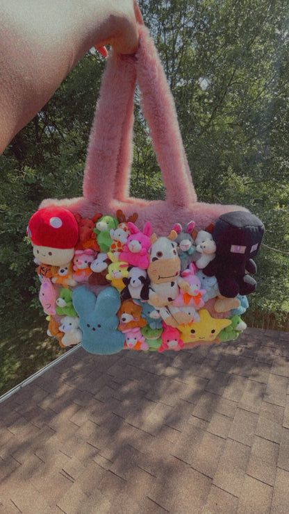 Clush Apparel Oversized Plushie Shoulder Bag: Kawaii Stuffed Animal Purse for Kpop Fans *Handmade*