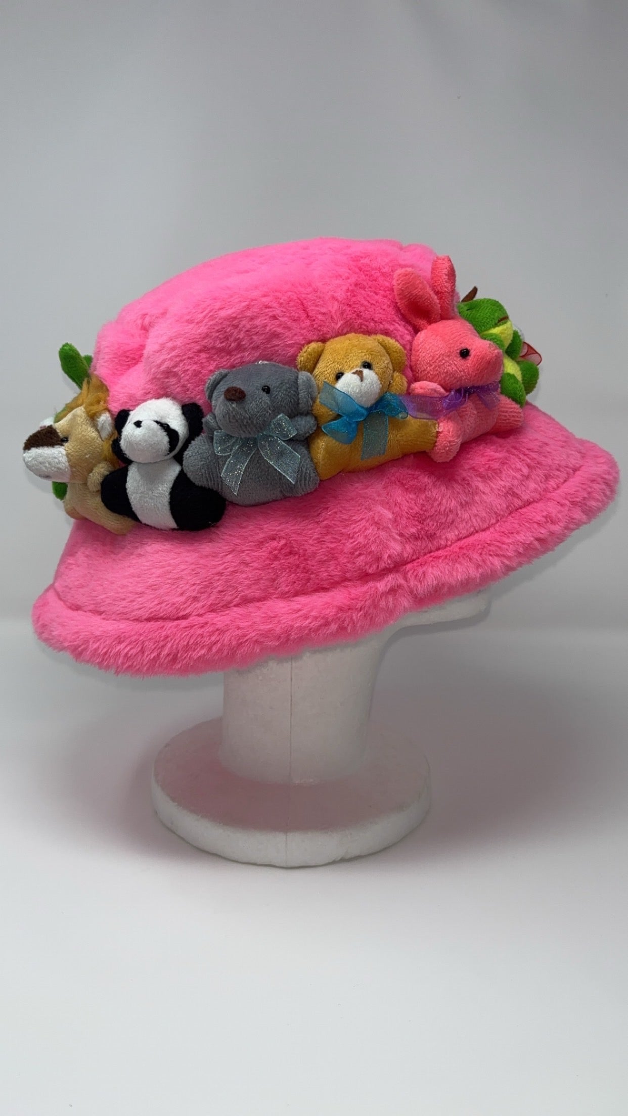 Clush Apparel Stuffed Animal Bucket Hat – Handmade Teddy Bear Birthday Gifts Holiday Festivals Concerts Kawaii
