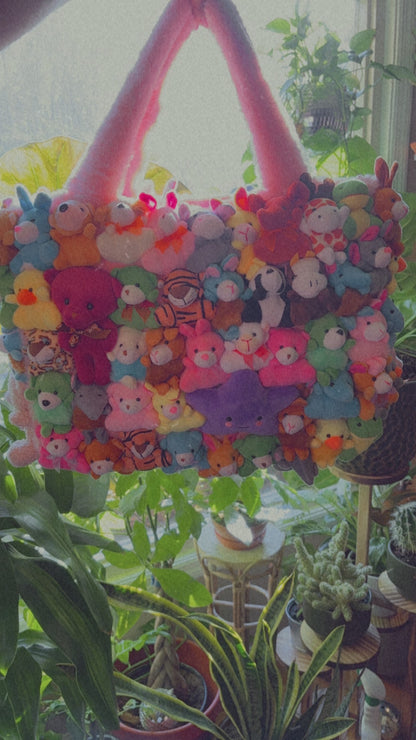 Clush Apparel Oversized Plushie Shoulder Bag: Kawaii Stuffed Animal Purse for Kpop Fans *Handmade*