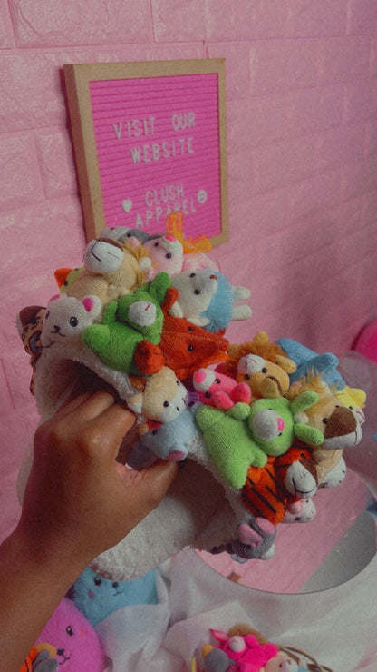 Kids Stuffed Animal Slippers Teddy Bear House Shoes