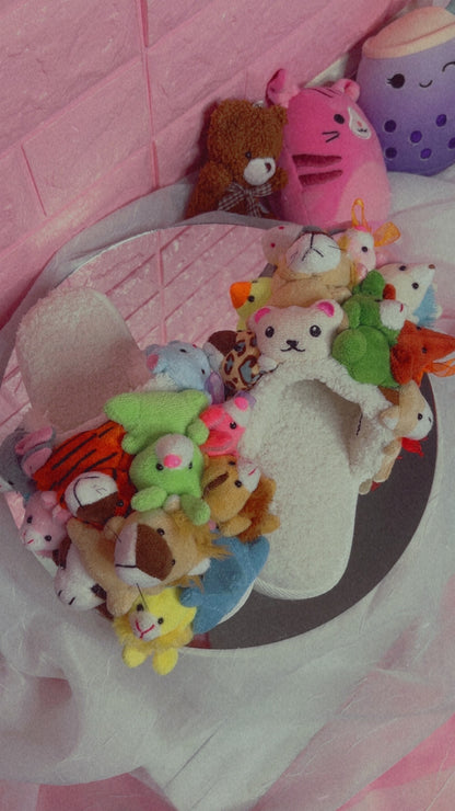 Kids Stuffed Animal Slippers Teddy Bear House Shoes