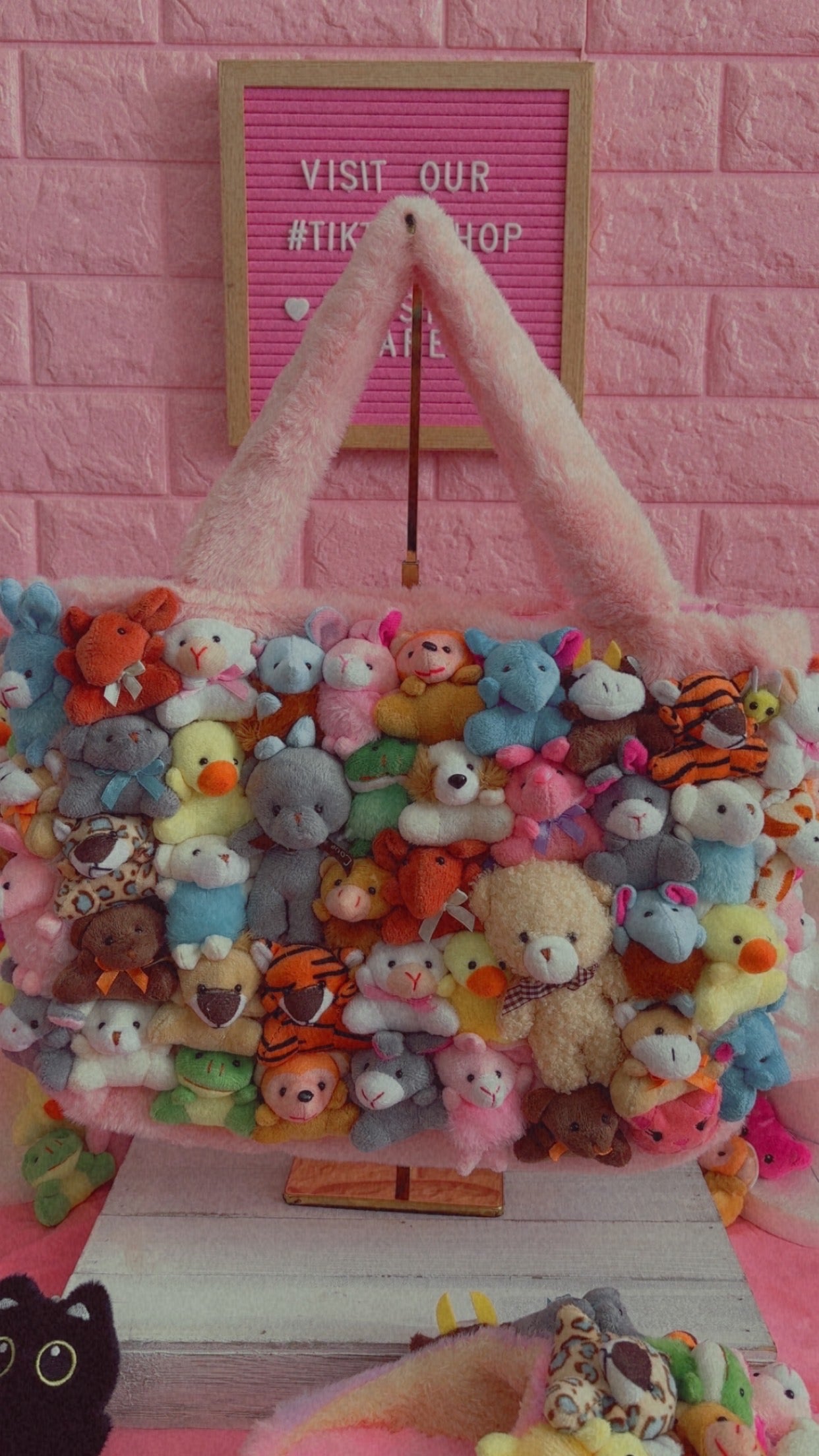 Clush Apparel Oversized Plushie Shoulder Bag: Kawaii Stuffed Animal Purse for Kpop Fans *Handmade*