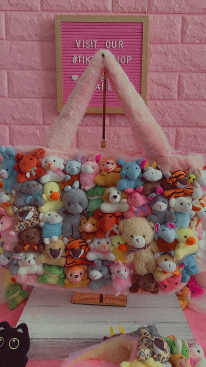 Clush Apparel Oversized Plushie Shoulder Bag: Kawaii Stuffed Animal Purse for Kpop Fans *Handmade*