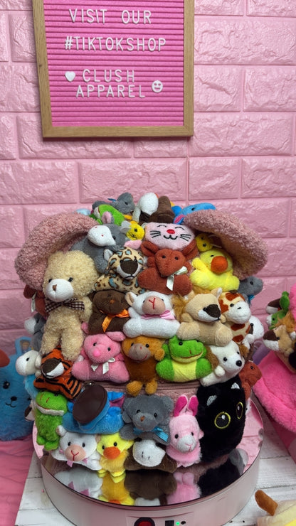 Clush Apparel Stuffed Animal Backpack – Handmade Birthday Gifts, Holidays, Festivals, Concerts, Back to School Plushies, Kawaii