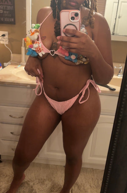 Stuffed Animal Teddy Bear Two Piece Swimsuit