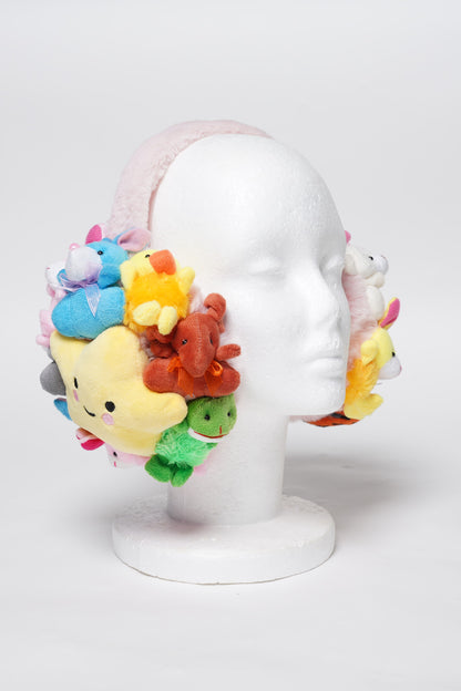 Stuffed Animal Teddy Bear Earmuffs Kawaii Plushie Earmuffs – Anime Girl Y2K Coquette Aesthetic Winter Headphones | K-Pop Idol Inspired Cute Plush Accessory