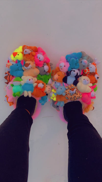 Stuffed Animal Teddy Bear House Slippers