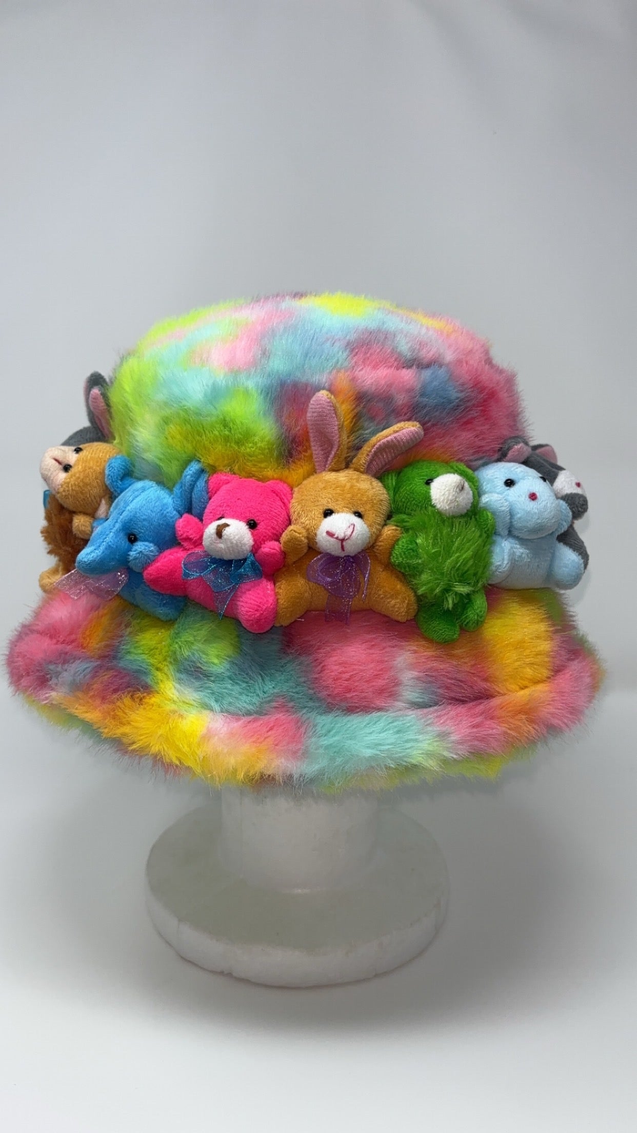 Clush Apparel Stuffed Animal Bucket Hat – Handmade Teddy Bear Birthday Gifts Holiday Festivals Concerts Kawaii