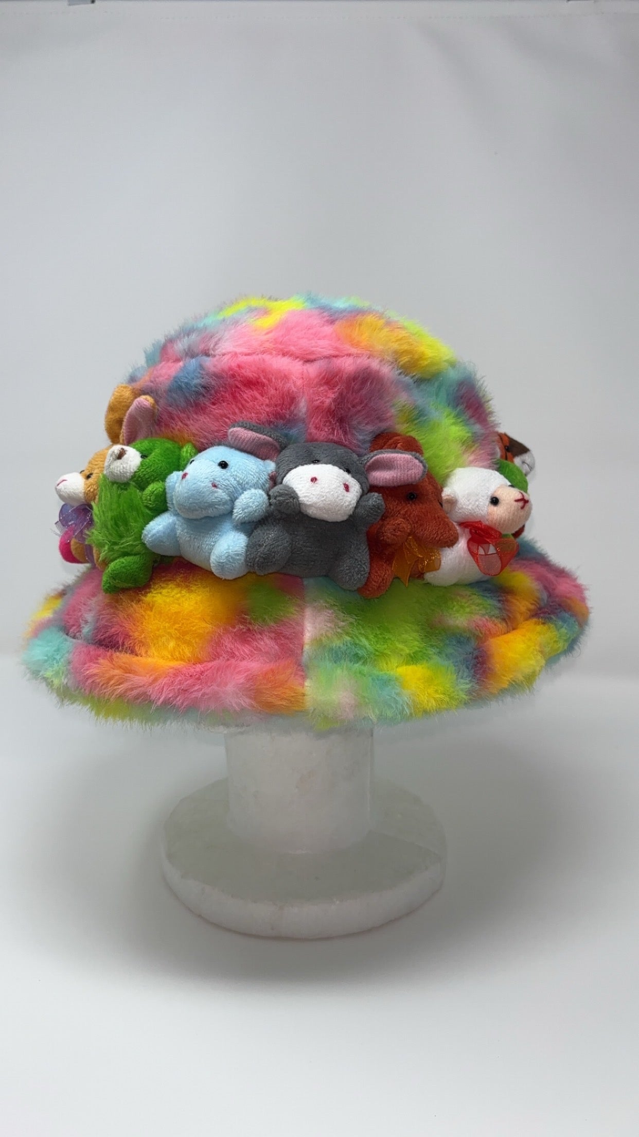 Clush Apparel Stuffed Animal Bucket Hat – Handmade Teddy Bear Birthday Gifts Holiday Festivals Concerts Kawaii