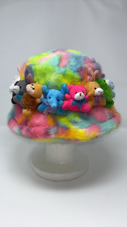 Clush Apparel Stuffed Animal Bucket Hat – Handmade Teddy Bear Birthday Gifts Holiday Festivals Concerts Kawaii