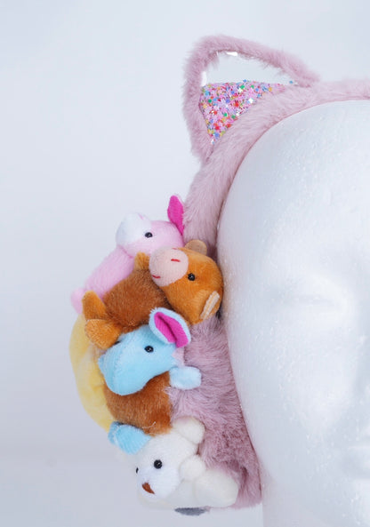 Stuffed Animal Teddy Bear Earmuffs Kawaii Plushie Earmuffs – Anime Girl Y2K Coquette Aesthetic Winter Headphones | K-Pop Idol Inspired Cute Plush Accessory