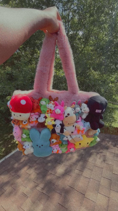 Clush Apparel Oversized Plushie Shoulder Bag: Kawaii Stuffed Animal Purse for Kpop Fans *Handmade*