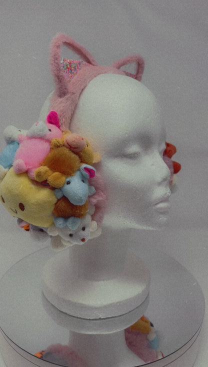 Stuffed Animal Teddy Bear Earmuffs Kawaii Plushie Earmuffs – Anime Girl Y2K Coquette Aesthetic Winter Headphones | K-Pop Idol Inspired Cute Plush Accessory
