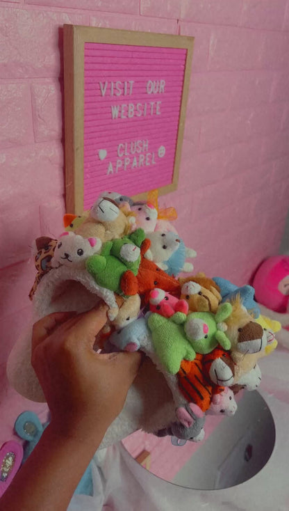 Kids Stuffed Animal Slippers Teddy Bear House Shoes