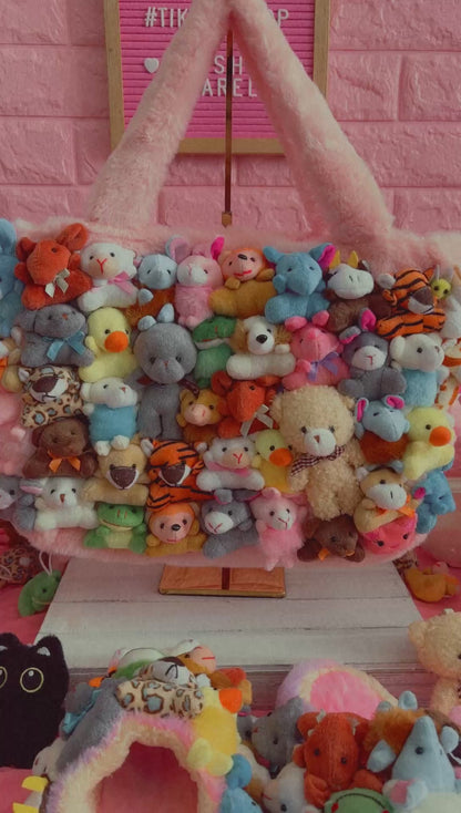 Clush Apparel Oversized Plushie Shoulder Bag: Kawaii Stuffed Animal Purse for Kpop Fans *Handmade*